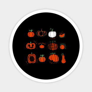 Pumpkin Halloween Collection Design for a Halloween Fan Magnet